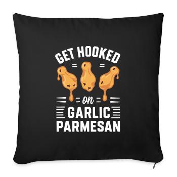 Chicken Wings Wing Hot Cooked Chicken Fast Food - Sofa pillowcase 17,3'' x 17,3'' (45 x 45 cm) - black - Front