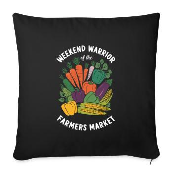 Farmers Market Farmer Agriculture Farming Food - Sofakissenbezug 45 x 45 cm - Schwarz - Vorne