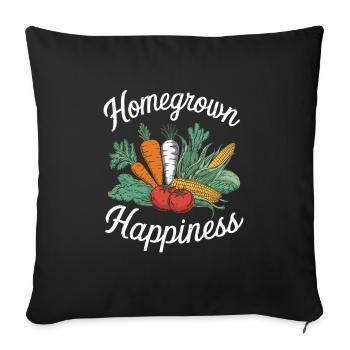 Farmers Market Farmer Agriculture Farming Food - Sofakissenbezug 45 x 45 cm - Schwarz - Vorne