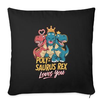 Communauté polyamoureuse Parentalité polyamoureuse - Housse de coussin décorative 45 x 45 cm - noir - Devant
