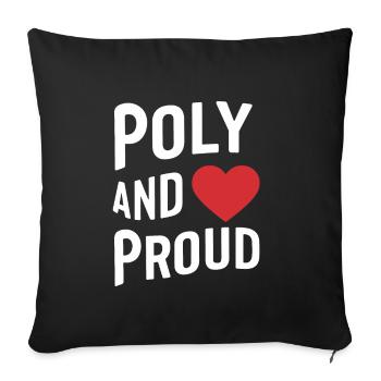 Communauté polyamoureuse Parentalité polyamoureuse - Housse de coussin décorative 45 x 45 cm - noir - Devant