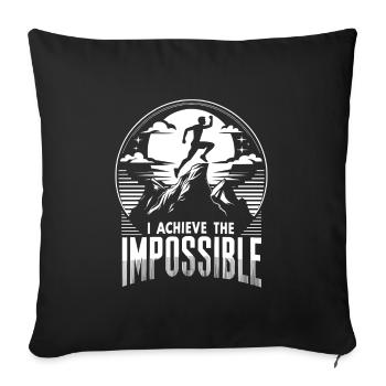 Ultra Running Ultramarathon Runner Marathoner - Sofa pillowcase 17,3'' x 17,3'' (45 x 45 cm) - black - Front