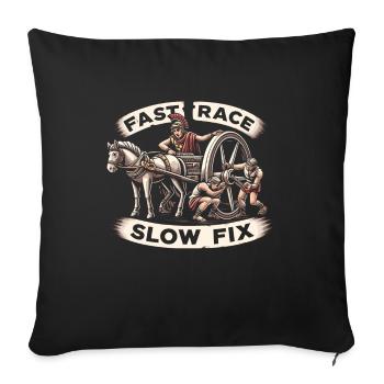 Jules César Histoire romaine Empire romain - Housse de coussin décorative 45 x 45 cm - noir - Devant