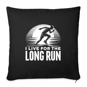 Ultra Running Ultramarathon Runner Marathoner - Sofa pillowcase 17,3'' x 17,3'' (45 x 45 cm) - black - Front