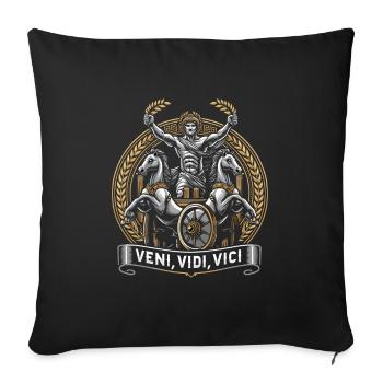 Jules César Histoire romaine Empire romain - Housse de coussin décorative 45 x 45 cm - noir - Devant