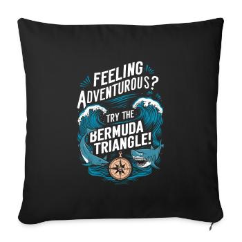 Mysterious disappearances in the Bermuda Triangle - Sofa pillowcase 17,3'' x 17,3'' (45 x 45 cm) - black - Front