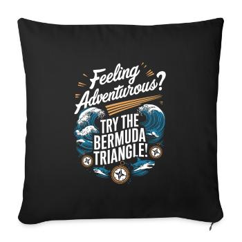 Mysterious disappearances in the Bermuda Triangle - Sofa pillowcase 17,3'' x 17,3'' (45 x 45 cm) - black - Front