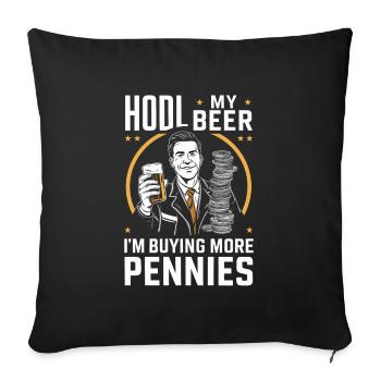 Stock market traders, forex traders, investor trading - Sofa pillowcase 17,3'' x 17,3'' (45 x 45 cm) - black - Front