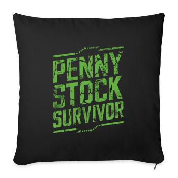 Stock market traders, forex traders, investor trading - Sofa pillowcase 17,3'' x 17,3'' (45 x 45 cm) - black - Front