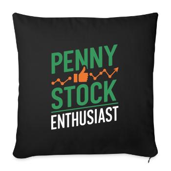 Stock market traders, forex traders, investor trading - Sofa pillowcase 17,3'' x 17,3'' (45 x 45 cm) - black - Front