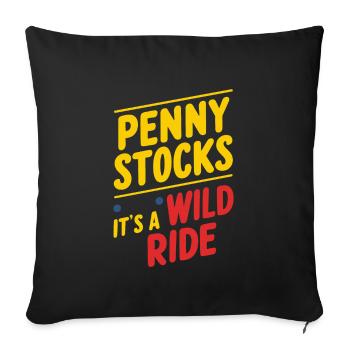 Stock market traders, forex traders, investor trading - Sofa pillowcase 17,3'' x 17,3'' (45 x 45 cm) - black - Front