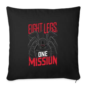 Pet Spider, Tarantula, Spider Lover - Sofa pillowcase 17,3'' x 17,3'' (45 x 45 cm) - black - Front