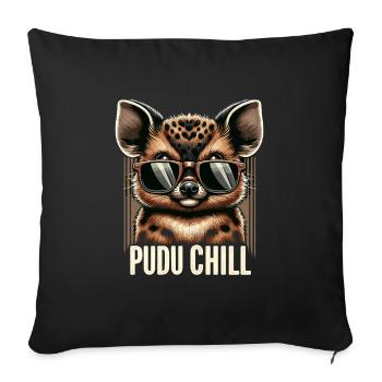 Cute Pudu Deer South America Cartoon Deer - Sofa pillowcase 17,3'' x 17,3'' (45 x 45 cm) - black - Front