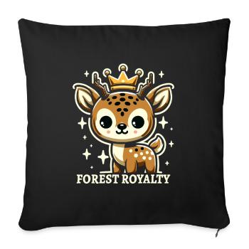 Cute Pudu Deer South America Cartoon Deer - Sofa pillowcase 17,3'' x 17,3'' (45 x 45 cm) - black - Front