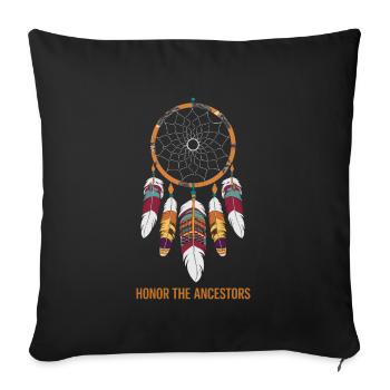 Attrape-rêves Attrape-rêves spirituel bohème - Housse de coussin décorative 45 x 45 cm - noir - Devant