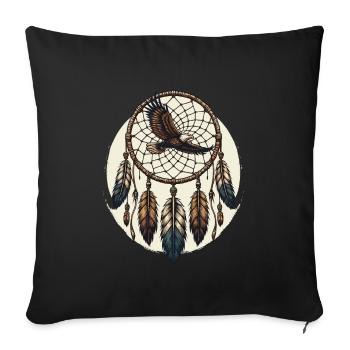 Dream Catcher Bohemian Spiritual Dreamcatcher - Sofakissenbezug 45 x 45 cm - Schwarz - Vorne