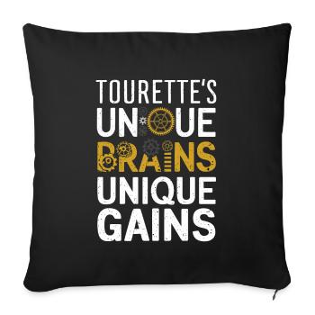 Tourette's Syndrome Awareness Neurodiverse - Sofa pillowcase 17,3'' x 17,3'' (45 x 45 cm) - black - Front