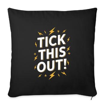 Tourette's Syndrome Awareness Neurodiverse - Sofa pillowcase 17,3'' x 17,3'' (45 x 45 cm) - black - Front