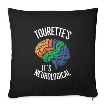 Tourette's Syndrome Awareness Neurodiverse - Sofa pillowcase 17,3'' x 17,3'' (45 x 45 cm) - black - Front