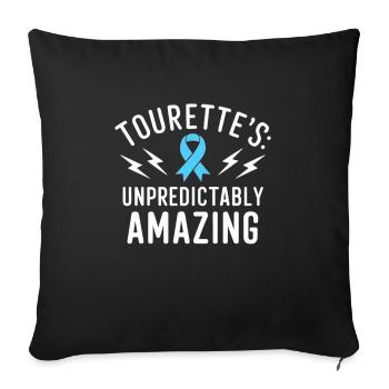 Tourette's Syndrome Awareness Neurodiverse - Sofa pillowcase 17,3'' x 17,3'' (45 x 45 cm) - black - Front