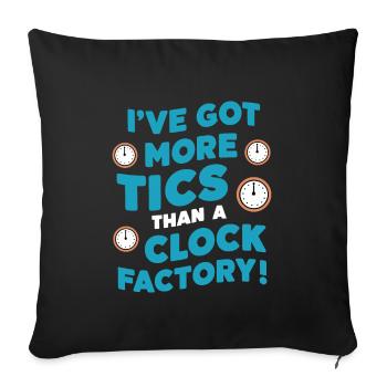 Tourette's Syndrome Awareness Neurodiverse - Sofa pillowcase 17,3'' x 17,3'' (45 x 45 cm) - black - Front