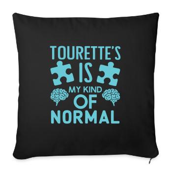 Syndrome de Gilles de la Tourette Conscience Neurodiverse - Housse de coussin décorative 45 x 45 cm - noir - Devant