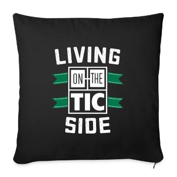 Tourette's Syndrome Awareness Neurodiverse - Sofa pillowcase 17,3'' x 17,3'' (45 x 45 cm) - black - Front