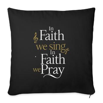 Chormusik Religiöser Gesang Glaubensbasierte Musik - Sofakissenbezug 45 x 45 cm - Schwarz - Vorne
