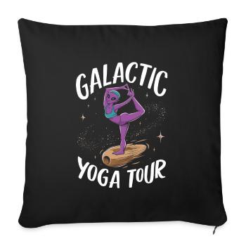 méditation, pleine conscience, relaxation et - Housse de coussin décorative 45 x 45 cm - noir - Devant
