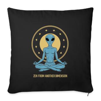 méditation, pleine conscience, relaxation et - Housse de coussin décorative 45 x 45 cm - noir - Devant