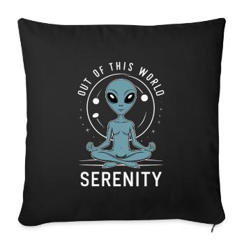 méditation, pleine conscience, relaxation et - Housse de coussin décorative 45 x 45 cm - noir - Devant
