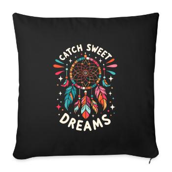 Dream Catcher Bohemian Spiritual Dreamcatcher - Sofakissenbezug 45 x 45 cm - Schwarz - Vorne