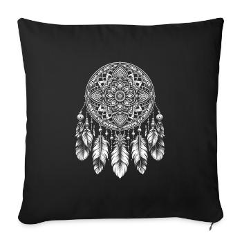 Dream Catcher Bohemian Spiritual Dreamcatcher - Sofakissenbezug 45 x 45 cm - Schwarz - Vorne