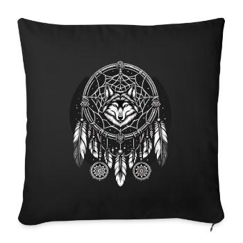 Dream Catcher Bohemian Spiritual Dreamcatcher - Sofakissenbezug 45 x 45 cm - Schwarz - Vorne