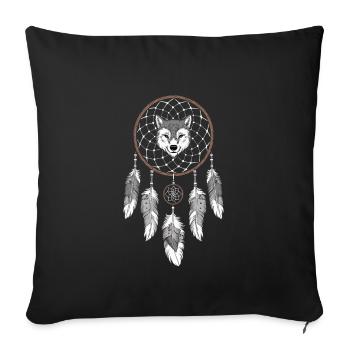 Attrape-rêves Attrape-rêves spirituel bohème - Housse de coussin décorative 45 x 45 cm - noir - Devant