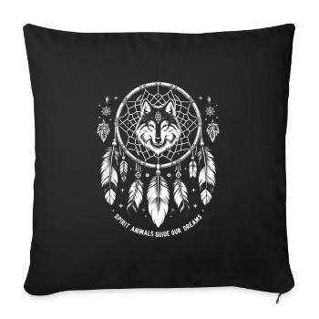 Dream Catcher Bohemian Spiritual Dreamcatcher - Sofakissenbezug 45 x 45 cm - Schwarz - Vorne