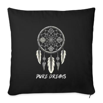 Dream Catcher Bohemian Spiritual Dreamcatcher - Sofakissenbezug 45 x 45 cm - Schwarz - Vorne
