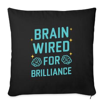 Tourette's Syndrome Awareness Neurodiverse - Sofa pillowcase 17,3'' x 17,3'' (45 x 45 cm) - black - Front