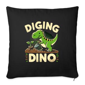 Bonsai Master T-Rex Dinosaur Gardening for - Sofa pillowcase 17,3'' x 17,3'' (45 x 45 cm) - black - Front