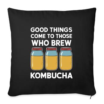 Vorteile Von Kombucha Für Brewer Maker Tea Lover - Sofakissenbezug 45 x 45 cm - Schwarz - Vorne