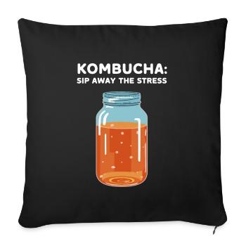 Vorteile Von Kombucha Für Brewer Maker Tea Lover - Sofakissenbezug 45 x 45 cm - Schwarz - Vorne
