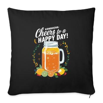 Vorteile Von Kombucha Für Brewer Maker Tea Lover - Sofakissenbezug 45 x 45 cm - Schwarz - Vorne