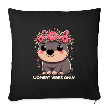 Se sentir Wombat-Tastic aujourd’hui - Wombat drôle - Housse de coussin décorative 45 x 45 cm - noir - Devant