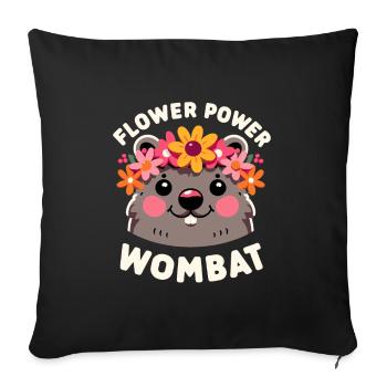 Se sentir Wombat-Tastic aujourd’hui - Wombat drôle - Housse de coussin décorative 45 x 45 cm - noir - Devant