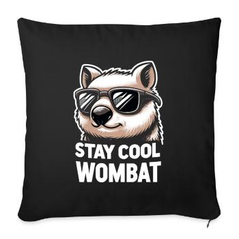 Se sentir Wombat-Tastic aujourd’hui - Wombat drôle - Housse de coussin décorative 45 x 45 cm - noir - Devant