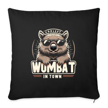 Se sentir Wombat-Tastic aujourd’hui - Wombat drôle - Housse de coussin décorative 45 x 45 cm - noir - Devant