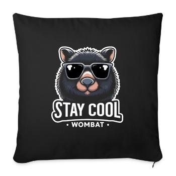 Se sentir Wombat-Tastic aujourd’hui - Wombat drôle - Housse de coussin décorative 45 x 45 cm - noir - Devant