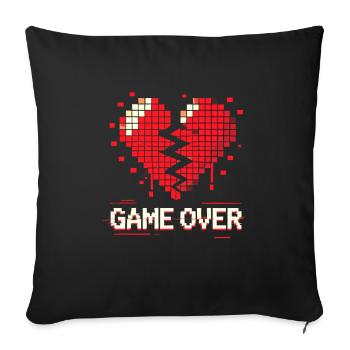 Gaming Emo Retro Games Pixel Art Goth Aesthetic - Sofa pillowcase 17,3'' x 17,3'' (45 x 45 cm) - black - Front