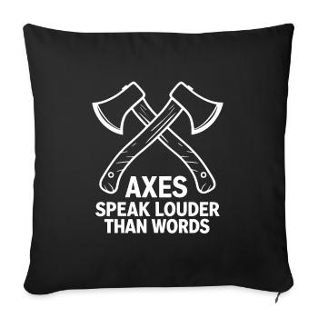 Maîtres du lancer de hache pour une pratique précise de la cible - Housse de coussin décorative 45 x 45 cm - noir - Devant