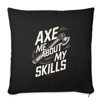 Maîtres du lancer de hache pour une pratique précise de la cible - Housse de coussin décorative 45 x 45 cm - noir - Devant